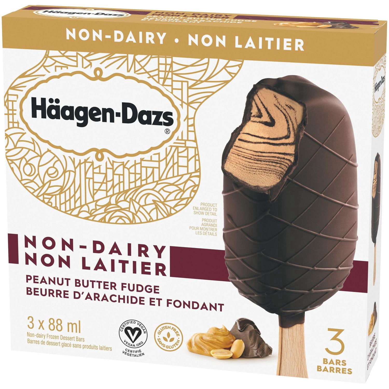 HAAGEN-DAZS Non-Dairy Peanut Butter Fudge Bars