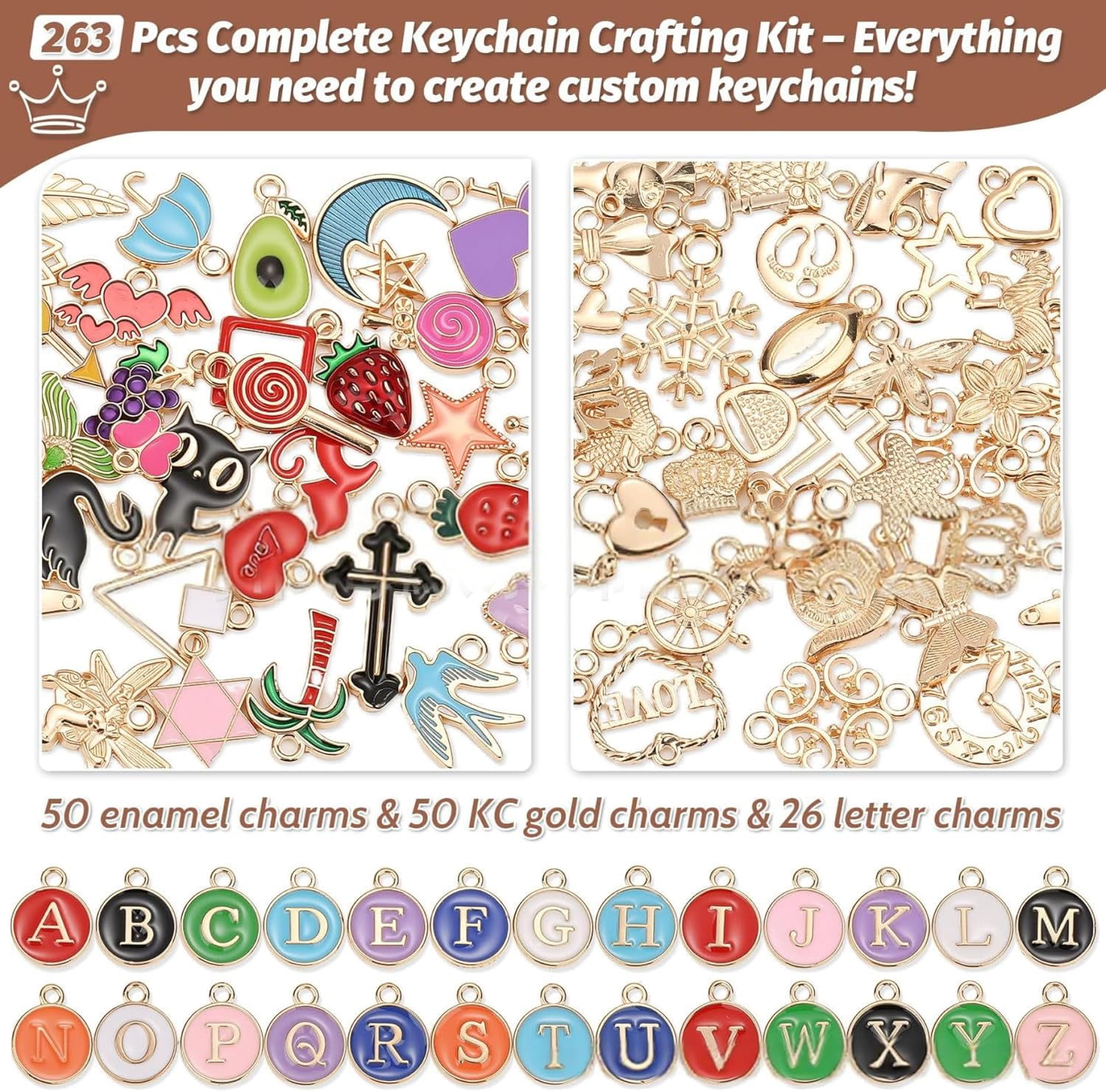 Lip Gloss Keychain Making Kit – 500 PCS DIY Key Chain Kit with Clips, Chains, Charms, Jump Rings & Jewelry Pliers for Bag Charms(RL 1 Set)