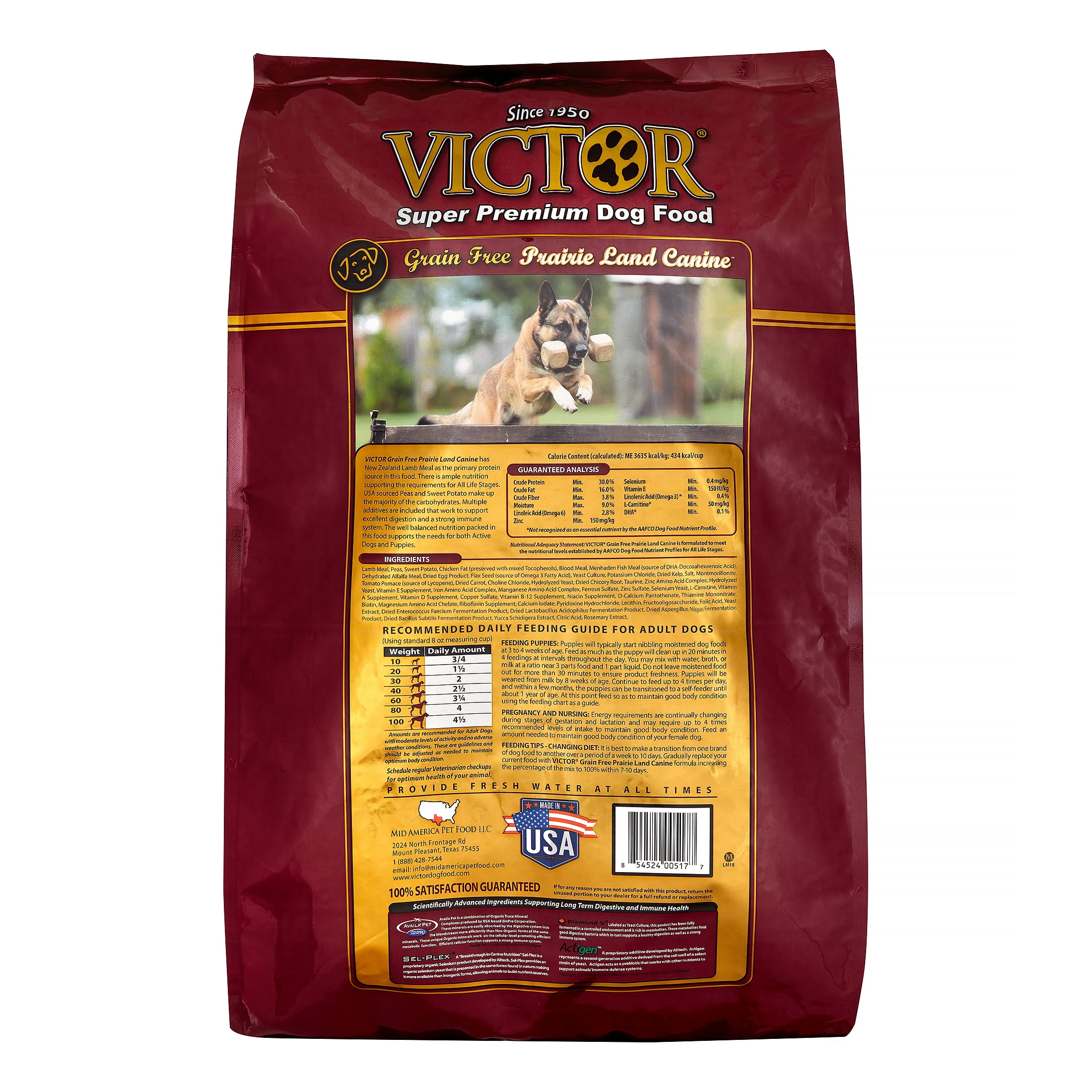 Victor Grain-Free Prairie Land Lamb Dry Dog Food, 30 lb
