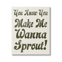 Stupell Industries Make Me Wanna Sprout Retro Gardener Typography Canvas Wall Art, 16 x 20, Design by Lil' Rue