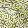 thumbnail image 4 of Abstract Rectangle Pouf, Continuous Vibrant and Flower Inspired Formations, Under Desk Foot Stool for Living Room Office Ottoman with Cover, 25", Green Brown Yellow Green, by Ambesonne, 4 of 4