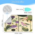 thumbnail image 2 of Ironing Mat Portable Ironing Blanket for Table Top Travel Ironing Pad for Washer Dryer 27.6" x 47.2" Abstract Leaves and Birds, 2 of 6