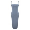 thumbnail image 3 of WILLBEST Faldas Para Mujer Vestido De Primavera Para Mujer Vestido De Tirantes De Seda Color Leche Para Verano, 3 of 3