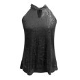 thumbnail image 2 of Vest Tops for Women Summer Tops Fashion Sequins Sleeveless Strapless Women's Vest Loose Fit Tanks Casual Tees, 2 of 4