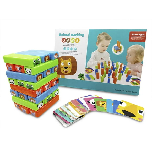 Torre Apilable Para Bebes Animales Educativo 48 Pz FABRICA DEL JUEGO Torre Apilable