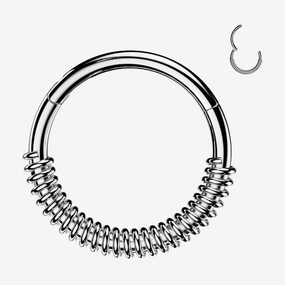BM25 Spring Coil Clicker Hoop Ring