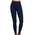 thumbnail image 1 of Gravity Threads Womens High Waist Fleece Extra-Wide Band Leggings - Navy, 1 of 1