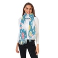 thumbnail image 2 of FORMRS Womens Scarf Winter Soft Long Big Warm Shawls Wrap Tassel Scarves, Blue Easter Bunny, 2 of 9