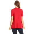 thumbnail image 4 of MOA Collection Casual Open Front Short Sleeve Cardigan, 4 of 5