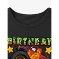thumbnail image 4 of Camiseta de cumpleaños de Monster Truck para niño, diseño todoterreno vibrante, 100 % algodón, cuello redondo informal, lavable a máquina para primavera/verano., 4 of 6