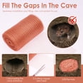 thumbnail image 6 of Grusce Copper Mesh, 5 in x 49.21 ft Proof Wire Screen Roll for Mice Rat Bat and Snail, DIY Blocker Weep Hole Filler with Scissor and Wood Trowel, 6 of 11