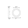 thumbnail image 2 of Maxim 57692WTSN 7 in. Chip Satin Nickel LED Flush Mount Ceiling Light, 2 of 3