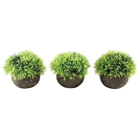 Juvale Mini Artificial Plants 3 Pack Fake Potted Plants For