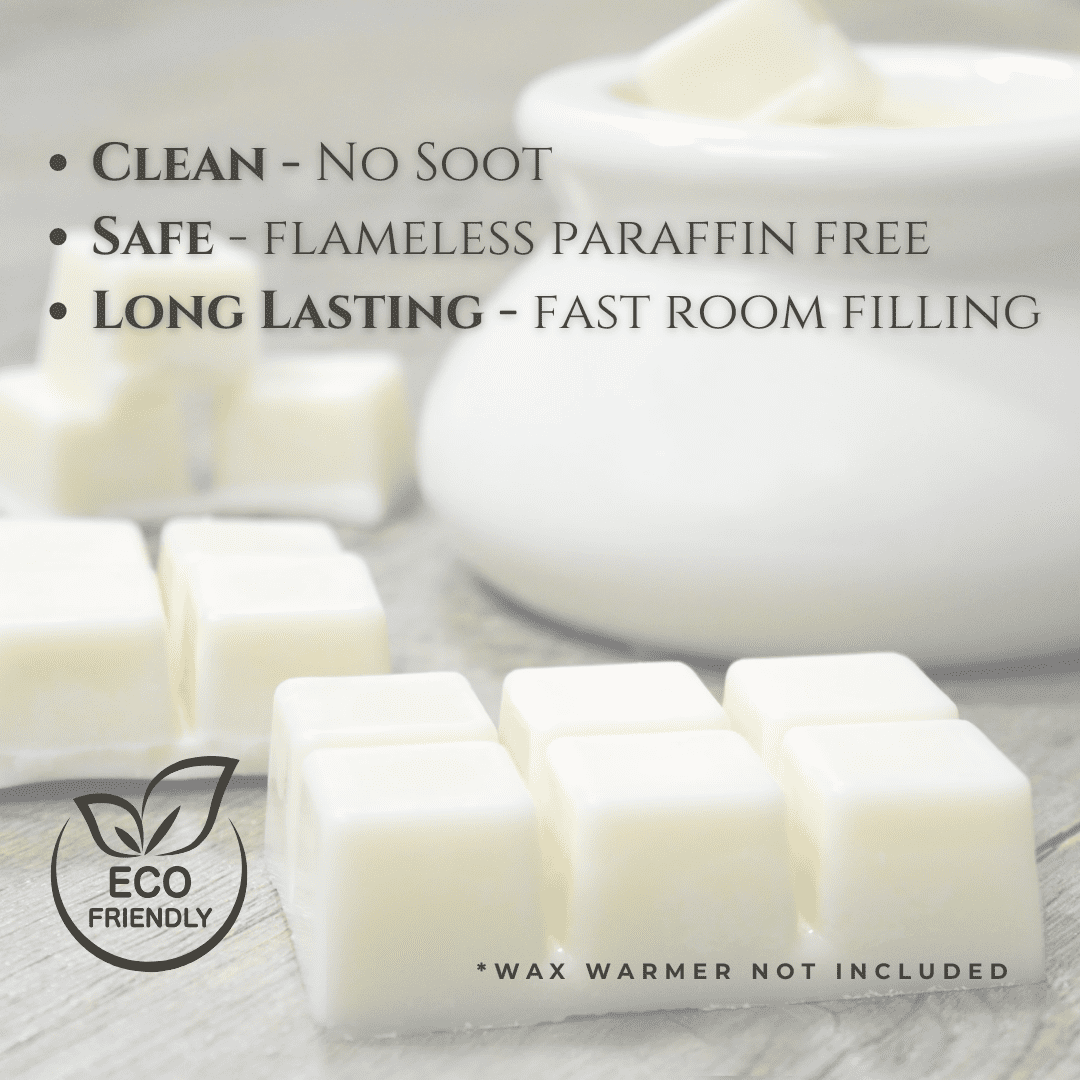 Luna Sense Coastal Showers Wax Melts, Clean White Tea & Fresh Air Scent, Soft Musk & Marine Fragrance, 18 Cubes, 3 Pack