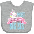 thumbnail image 3 of Inktastic Most Magical Big Sis- cute unicorn Girls Baby Bib, 3 of 4
