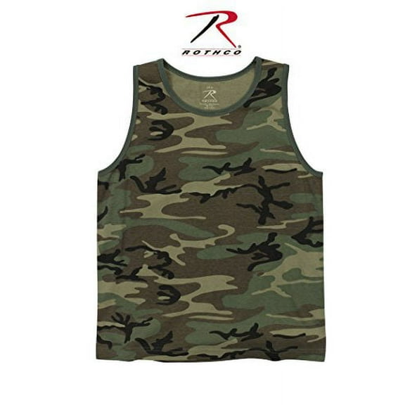 Rothco Tank Top, Vintage Woodland Camo, Small