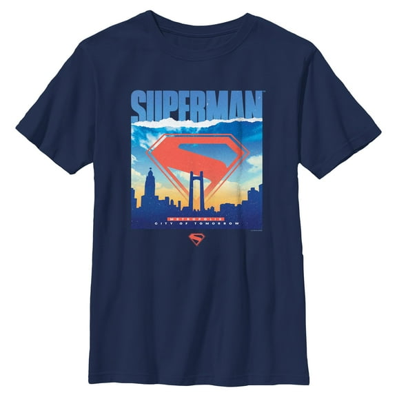 Boys Superman Metropolis View T Shirt