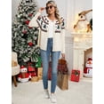 thumbnail image 5 of Cardigan Sweaters for Women Long Sleeve V Neck Ugly Christmas Tree Button Down Fair Isle Sweater Funny Holiday Knitted Sweater Alsol Lamesa, 5 of 6