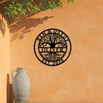 Custom Tree of Life Family Name Sign Personalized Name Metal Sign Custom Family Name Monogram Personalized Gift Anniversary Gift