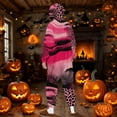 thumbnail image 4 of Wyobmus Womens Animal Onesies Pajamas Adult Half Zip One Piece Cosplay Suit Halloween Clothes Long Sleeved Leopard Print Jumpsuit with Hooded Novelty Sleepwear F-Multicolor, 4 of 9