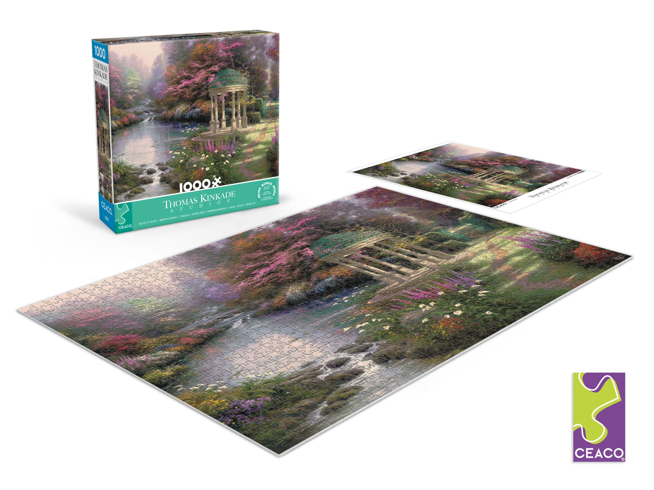 Ceaco Thomas Kinkade Le Jardin de la Prière Puzzle Entrelacé de 1000 Pièces pour Adultes à Partir de 14 Ans