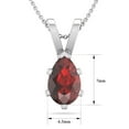 thumbnail image 4 of SuperJeweler 1 Carat Pear Shape Garnet Necklace In Sterling Silver, 18 Inches For Women, 4 of 6