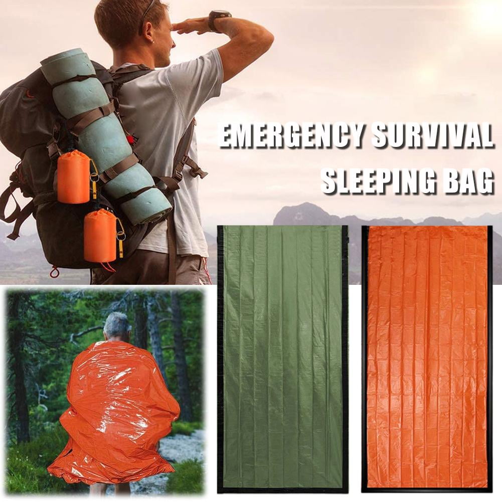 Emergency Sleeping Bag for Outdoor Survival, Waterproof & Windproof, Lightweight & Portable for Camping, Hiking, Backpacking - Keep Warm in Extreme Weather