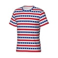 thumbnail image 5 of Vsdgher American Patriotic Stars And Stripes Print Men's Dry Fit Mesh Athletic Shirts Moisture Wicking Tennis T-Shirt Tops, 5 of 9