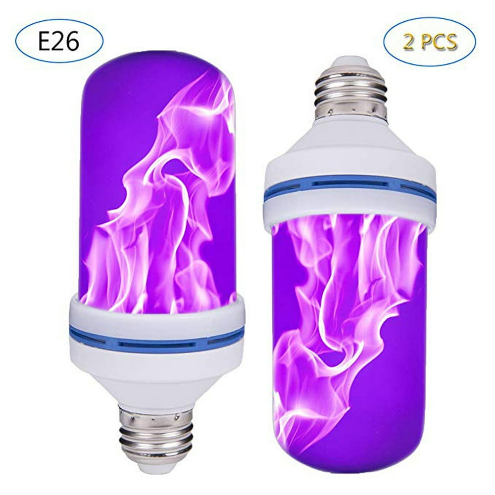 NK LED Flame Light Bulb (2 Pack), E26 LED Flickering Flame Effect Light