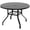 Black + Metal & Wood, variant on YINGYUE 47 Inch Round Metal Patio Dining Table, Wood Grain Slat Top with 1.57" Umbrella Hole, Weather Resistant Outdoor Table for Pool Backyard, Black
