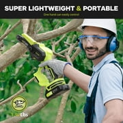 NaTiddy Mini Chainsaw 6 inch Cordless,Upgraded 21V Brushless Battery Powered Chainsaw,Portable One-Hand Rechargeable Handheld Electric Chainsaw for Wood Cutting Tree Trimming (2 Batteries, 2 Chains)