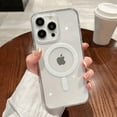 thumbnail image 1 of For Magesafe Magnetic Transparent Wireless Charge Case For iPhone 11 12 13 14 15 Pro Max Plus Mini X 7 8 SE Shockproof PC Cover Clear For iPhone XR, 1 of 6
