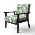 thumbnail image 2 of Designart "Geometric Green Triangle III" Upholstered Mid-Century Accent Chair - Arm Chair, 2 of 5