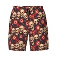 thumbnail image 4 of Lsque Mens Swim Trunks record Skull rock Pattern - Bathing Suit Compression Liner - Beach Swim Shorts Swimwear - (S-3XL) - Stretch Quick Dry -, 4 of 9