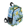 thumbnail image 2 of FORMRS School Backpack with Front Zippered Pocket 12" Student Travel Daypack, Cartoon Plaid Lemon, 2 of 6