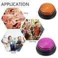thumbnail image 3 of Orange Recordable Voice Button with LED Light - 30-Second Audio Recording, Long Press Activation, Portable Interactive Toy for Parent-Child Games, Language Learning & Gifting (Batteries Not Included), 3 of 6