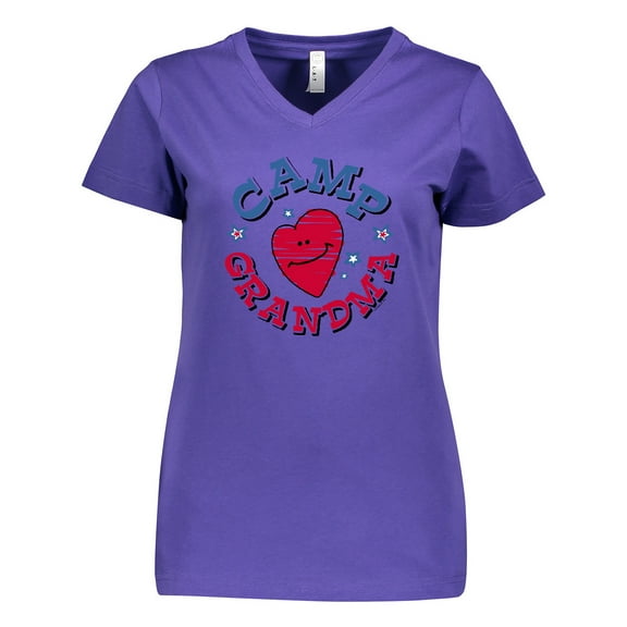 Inktastic Camp Grandma Women's V-Neck T-Shirt