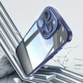 thumbnail image 4 of Phone Case for iPhone 16 Pro, Lightweight Clear Back with Lens Protector, TPU + PC Material, Anti-Scratch Shockproof Ultra Slim Case Cover for iPhone 16 Pro, Blue, 4 of 6