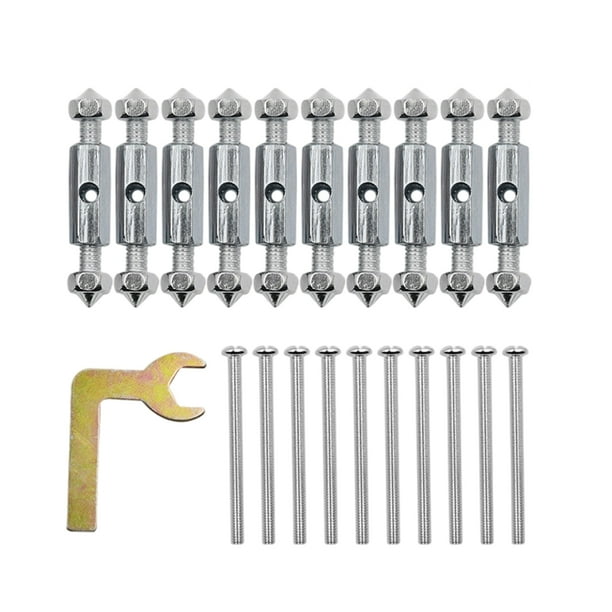 Juego de 21 tornillos de casete para soporte de varilla, llave resistente a la oxidación para interruptor de pared 118 Tipo de metal