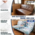 thumbnail image 3 of HUISEFOR Sea Turtle Flower RV Couch Covers 2 Pack Stretchable Elastic RV Sofa Bed Cover, Furniture Protector, Anti-Slip & Wear-Resistant, for RV Jackknife Sofa Bed, 3 of 7