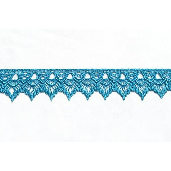 Altotux 2" Pink Black Gray Mauve Maroon Venice Guipure Lace Sewing Trim By Yard (Turquoise)