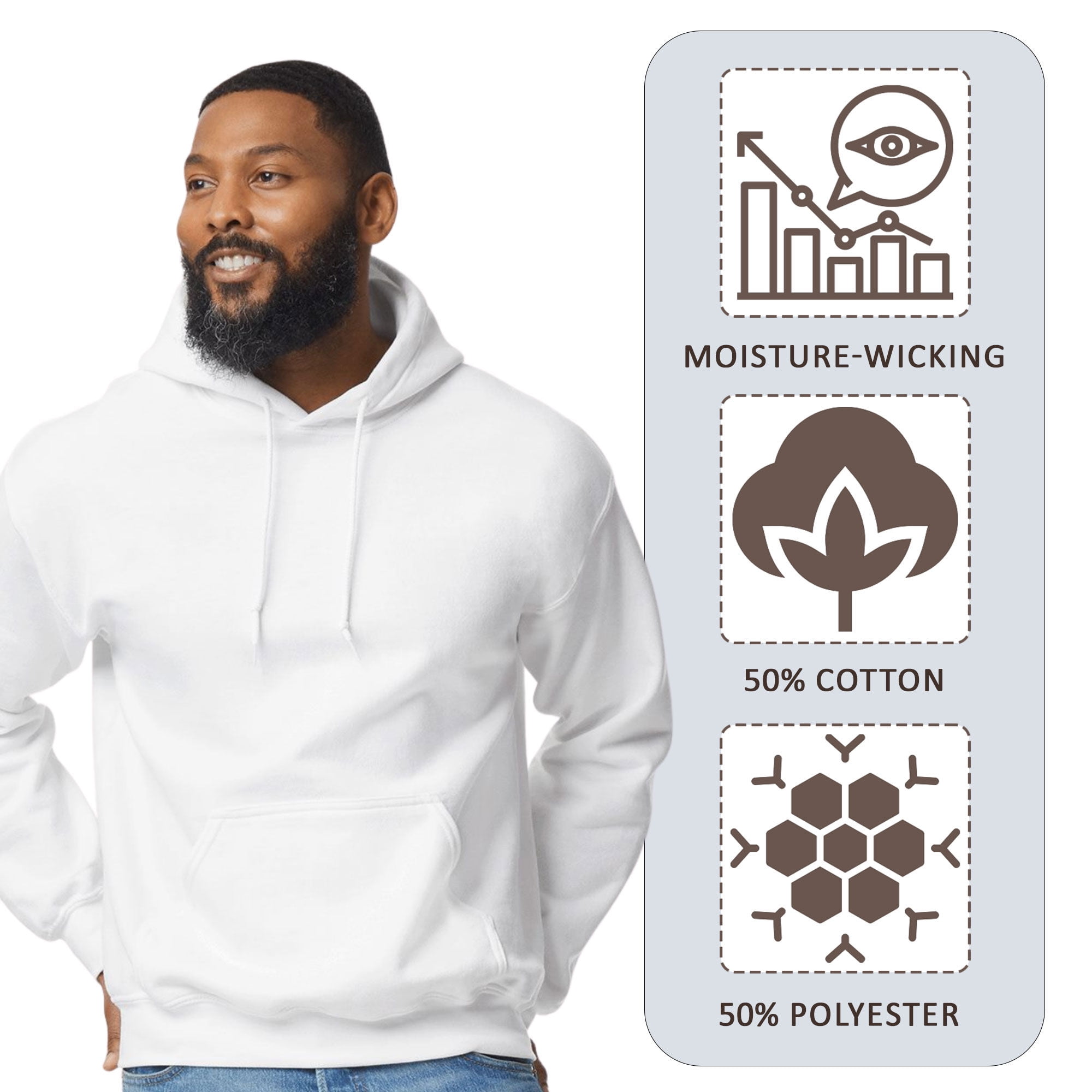 Gildan Men's DryBlend Hooded Sweatshirt, 50/50 Cotton/Polyester Winter Long Fleece Hoodie Pullover (Red , XL)