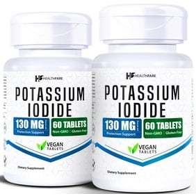 HealthFare Potassium Iodide 130mg | 120 Fast-Dissolving Tablets (2 Pack) | KI Pills | Long Shelf Life | Non-GMO | Made in the USA