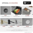 thumbnail image 3 of Stylish Dual Mount 30” Gray Composite Granite Double Bowl Kitchen Sink with 5 accs S-831WL, 3 of 14