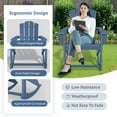 JUSTLET Outdoor Patio Chair, HDPE Plastic Rocking Adirondack Chair