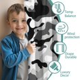thumbnail image 3 of Blackout Kids Curtains,Black White Camo Digital Shapes Pattern Childrens Insulated Curtains Set Of 2,Bedroom Essentials,Toddler Room Decor 42"x54", 3 of 5