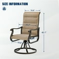 thumbnail image 5 of UDPATIO High Back Outdoor Dining Chairs Set of 2, All Weather Swivel Patio Chairs, Breathable Garden Outdoor Furniture for Backyard Deck, 5 of 13