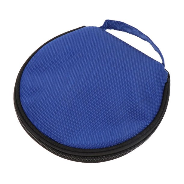 CD case with 20capacity CD sleeve holder for car, CD storage sleeves, CD case with soft sides and zipper, blue