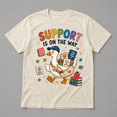 thumbnail image 4 of Support Is On The Way Goose Graphic T-Shirt for Women and Men, Cute Teacher Support Tee, 4 of 6
