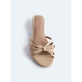 thumbnail image 6 of Free Assembly Women's Kitten Faux Raffia Kitten Heel Sandals with Bow, 6 of 7